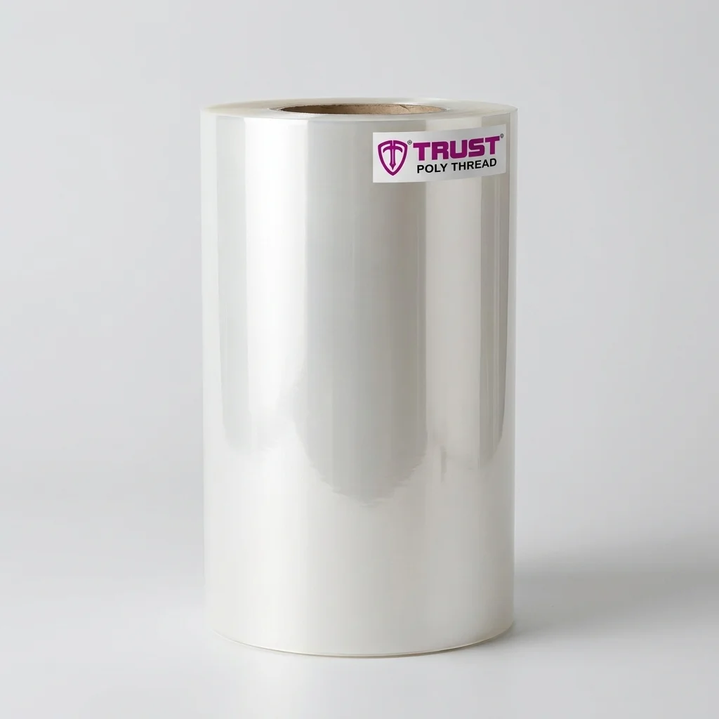 BOPP And HST Film 1 Clear BOPP HST film roll supplied by Trust Poly Thread, Kolkata
