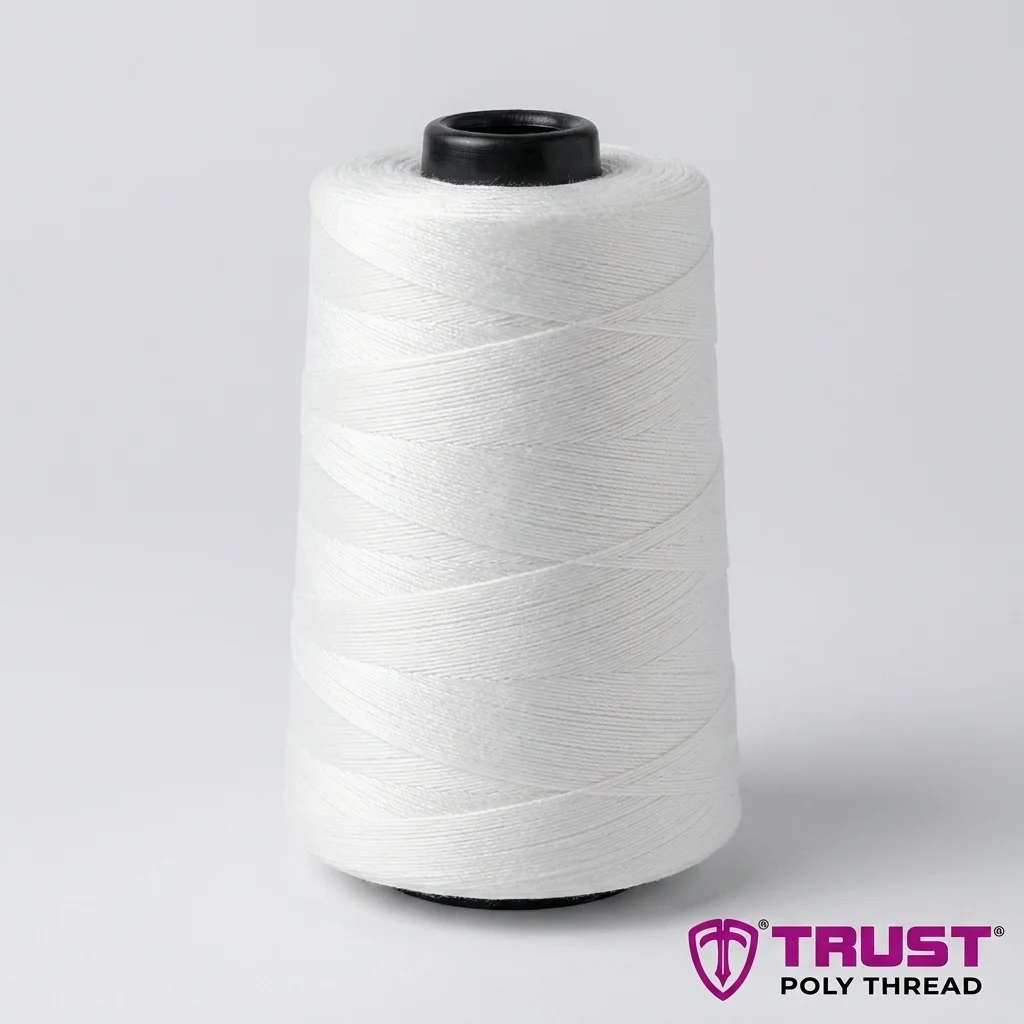 Bag Closing Polyester Thread 1 Polyester bag closing thread cone manufactured by Trust Poly Thread, Kolkata
