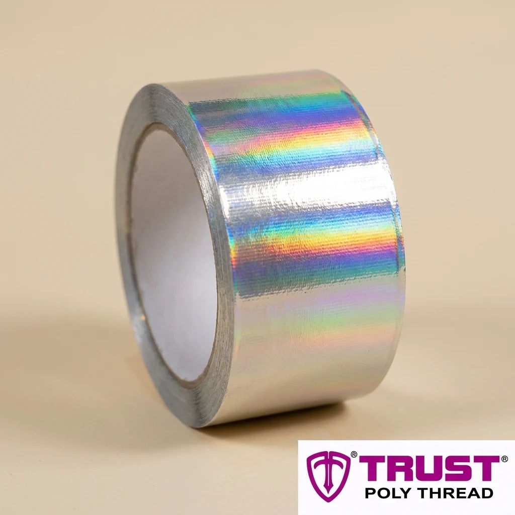 Rice Bag Sealing Tapes 1 Holographic rice bag sealing tape supplied by Trust Poly Thread, Kolkata