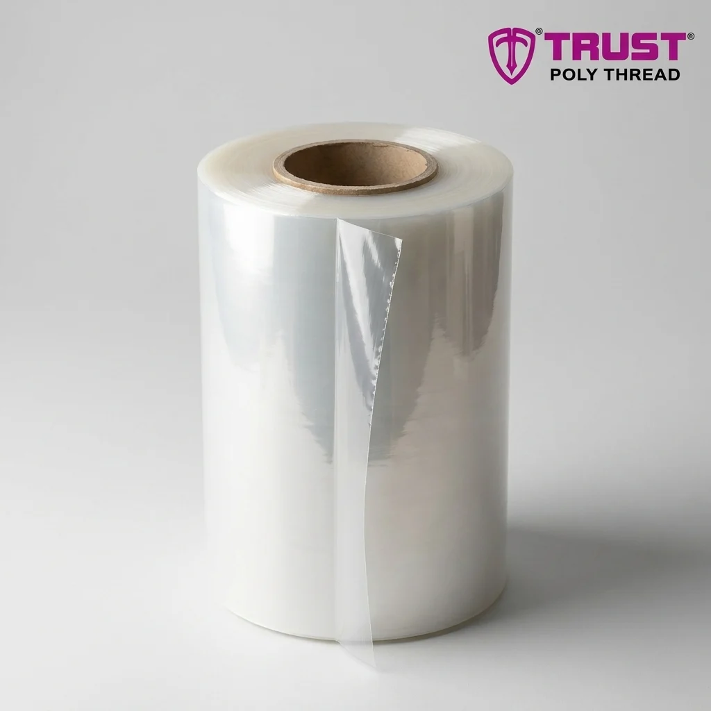 Customize Packaging Shrink Film 1 POF and PVC shrink film roll supplied by Trust Poly Thread, Kolkata